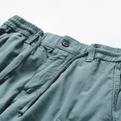 OUKU Men's Cargo Shorts Shorts Summer Shorts Drawstring Elastic Waist Zipper Pocket Plain Comfort Wearable Knee Length Outdoor Sport Daily Fashion Casual Black Royal Blue