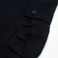 Hot OUKU Men's Cargo Shorts Shorts Casual Shorts Multi Pocket Straight Leg Plain Comfort Soft Knee Length Outdoor Casual Daily Fashion Streetwear Black Navy Blue Micro-elastic