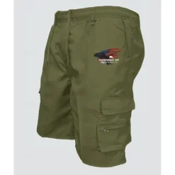 Clearance OUKU Men's Cargo Shorts Shorts Summer Shorts Drawstring Elastic Waist Multi Pocket Eagle National Flag Comfort Wearable Knee Length Outdoor Sport Daily Fashion Casual Black Navy Blue
