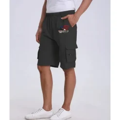 Clearance OUKU Men's Cargo Shorts Shorts Summer Shorts Drawstring Elastic Waist Multi Pocket Eagle National Flag Comfort Wearable Knee Length Outdoor Sport Daily Fashion Casual Black Navy Blue