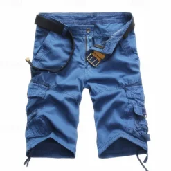 Discount OUKU Men's Cargo Shorts Shorts Work Shorts Buttons Multi Pocket Plain Wearable Short Outdoor Daily Going out Fashion Classic Black Army Green