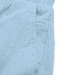 Sale OUKU Men's Cargo Shorts Shorts Linen Shorts Summer Shorts Beach Shorts Drawstring Elastic Waist Multi Pocket Plain Knee Length Beach Hawaiian Casual Black White Inelastic