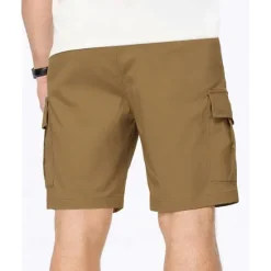 Online OUKU Men's Cargo Shorts Shorts Summer Shorts Drawstring Elastic Waist Multi Pocket Plain Comfort Wearable Knee Length Outdoor Sport Daily Fashion Casual Black Khaki