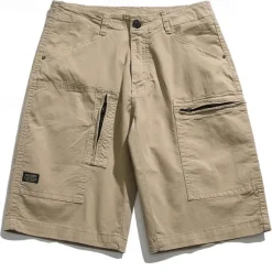 Hot OUKU Men's Cargo Shorts Shorts Summer Shorts Zipper Pocket Multi Pocket Plain Comfort Wearable Knee Length Outdoor Sport Daily Fashion Casual Black Red