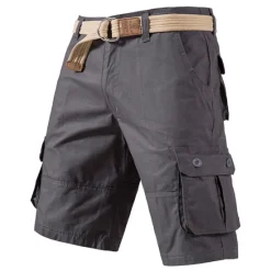 Sale OUKU Men's Cargo Shorts Shorts Hiking Shorts Multi Pocket Plain Wearable Knee Length Outdoor Casual Daily Sports Fashion Black Yellow