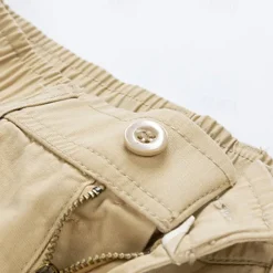Hot OUKU Men's Cargo Shorts Shorts Summer Shorts Elastic Waist Multi Pocket Flap Pocket Plain Comfort Wearable Knee Length Outdoor Sport Daily Fashion Casual Black Blue