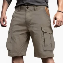 Hot OUKU Men's Cargo Shorts Shorts Buttons Multi Pocket Plain Wearable Short Outdoor Daily Camping & Hiking Fashion Classic Army Green Green