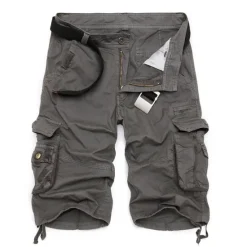 Outlet OUKU Men's Cargo Shorts Shorts Hiking Shorts Pocket Plain Comfort Breathable Knee Length Work Casual Daily Fashion Streetwear ArmyGreen turmeric