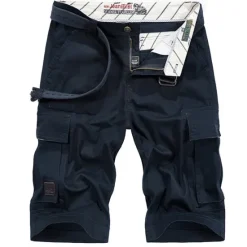 Discount OUKU Men's Cargo Shorts Shorts Multi Pocket Plain Comfort Breathable Outdoor Daily Going out Fashion Streetwear ArmyGreen Green