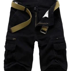 Discount OUKU Men's Cargo Shorts Shorts Multi Pocket Straight Leg Solid Colored Comfort Wearable Knee Length Outdoor Daily Sports Stylish Black Army Green