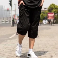 Outlet OUKU Men's Cargo Shorts Shorts Capri Pants Leg Drawstring Flap Pocket Plain Camouflage Comfort Breathable Outdoor Daily Going out Fashion Streetwear ArmyGreen Army Yellow