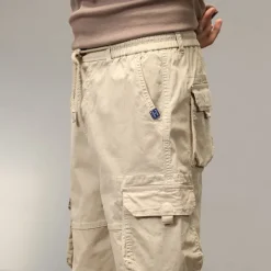 OUKU Men's Cargo Shorts Shorts Summer Shorts Multi Pocket Flap Pocket Plain Comfort Wearable Knee Length Outdoor Sport Daily Fashion Casual Black Yellow