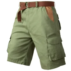 Outlet OUKU Men's Cargo Shorts Shorts Hiking Shorts Multi Pocket Plain Wearable Short Outdoor Daily Designer Casual ArmyGreen Khaki