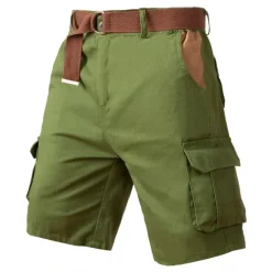 Outlet OUKU Men's Cargo Shorts Shorts Hiking Shorts Multi Pocket Plain Wearable Short Outdoor Daily Designer Casual ArmyGreen Khaki