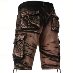 New OUKU Men's Cargo Shorts Shorts Buttons Multi Pocket Plain Wearable Short Outdoor Daily Going out Fashion Classic Black Army Green