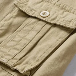 Outlet OUKU Men's Cargo Shorts Shorts Buttons Multi Pocket Plain Wearable Short Outdoor Daily Going out Fashion Classic Black Army Green