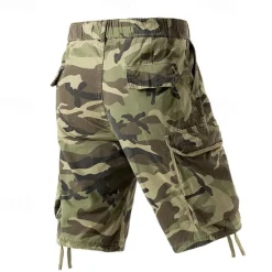 Outlet OUKU Men's Cargo Shorts Shorts Summer Shorts Multi Pocket Flap Pocket Camo Comfort Wearable Knee Length Outdoor Sport Daily Fashion Casual Khaki Army Green