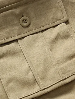 Best OUKU Men's Cargo Shorts Shorts Hiking Shorts Multi Pocket Straight Leg 6 Pocket Solid Color Wearable No-Iron Short Casual Daily Chino Loose ArmyGreen Black High Waist Inelastic