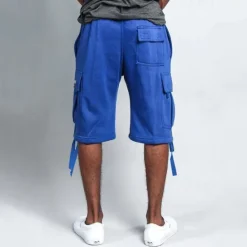 Sale OUKU Men's Cargo Shorts Shorts Pocket Drawstring Elastic Waist Plain Comfort Breathable Knee Length Outdoor Vacation Sport Casual Black White