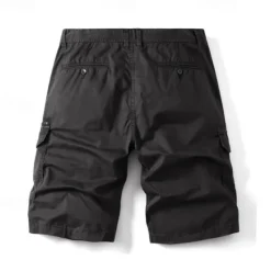 Clearance OUKU Men's Cargo Shorts Shorts Work Shorts Button Multi Pocket Plain Wearable Short Outdoor Daily Going out Fashion Classic Black Army Green