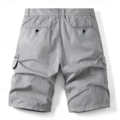 Clearance OUKU Men's Cargo Shorts Shorts Work Shorts Button Multi Pocket Plain Wearable Short Outdoor Daily Going out Fashion Classic Black Army Green