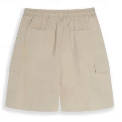Hot OUKU Men's Cargo Shorts Shorts Linen Shorts Summer Shorts Beach Shorts Drawstring Elastic Waist Multi Pocket Plain Comfort Breathable Knee Length Outdoor Daily Going out Classic Style Casual Black White