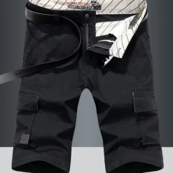 OUKU Men's Cargo Shorts Work Pants Hiking Shorts Summer Outdoor Breathable Lightweight Soft Comfortable Bottoms Green Black Fishing Climbing Running 30 31 32 33 34