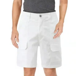 Clearance OUKU Men's Cargo Shorts Work Shorts Hiking Shorts Pocket Multi Pocket Plain Comfort Breathable Knee Length Casual Daily Fashion Streetwear White Navy Blue