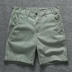 Discount OUKU Men's Cargo Shorts Work Shorts Golf Shorts Buttons Pocket Plain Comfort Wearable Short Formal Work Daily Fashion Classic Style Black Red Micro-elastic