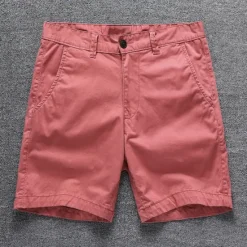 Discount OUKU Men's Cargo Shorts Work Shorts Golf Shorts Buttons Pocket Plain Comfort Wearable Short Formal Work Daily Fashion Classic Style Black Red Micro-elastic