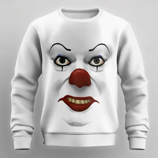 Sale OUKU Men's Cartoon Clown Sweatshirt Sweatshirt Long Sleeve Sweatshirt Crew Neck Fashion Cool Daily 3D Print Party Streetwear All Seasons