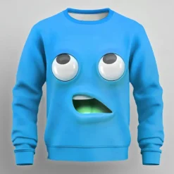 Online OUKU Men's Cartoon 3D Sweatshirt Sweatshirt Long Sleeve Sweatshirt Crew Neck Exaggerated Casual 3D Print Party Streetwear All Seasons