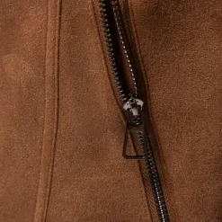 Hot OUKU Men's Casual Jacket Brown Suede Jacket Casual Daily Sexy Fall & Winter Solid / Plain Color Casual Lapel Regular Black Yellow Green Gray Jacket
