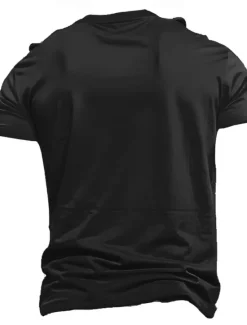 Online OUKU Men's Cat Halloween T Shirt Tee Top 100% Cotton Short Sleeve Graphic Shirt Black White Dark Grey Comfortable Tee Street Sports Outdoor Fashion Designer Clothing