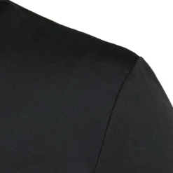 Outlet OUKU Men's Chinese Collar Shirt Mandarin Collar Shirt Prom Shirt Tuxedo Shirts Solid Colored Outdoor Party Black White Long Sleeve Stand Collar Summer Spring Clothing Apparel Button-Down
