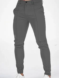 Online OUKU Men's Chinos Chino Pants Pocket Geometry Comfort Breathable Outdoor Daily Going out Fashion Casual Black Dark Blue Inelastic