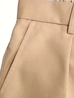 Online OUKU Men's Chinos Chino Shorts Buttons Pocket Plain Comfort Formal Party Work Fashion Classic Style Black Khaki Micro-elastic