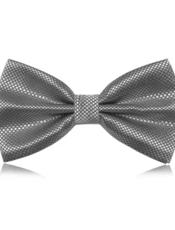 Best OUKU Men's Classic Bow Ties On Formal Solid Tuxedo Bowtie Wedding Party Work Bow Tie - Plaid