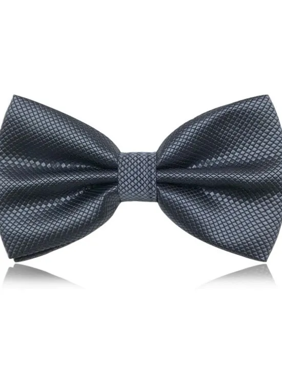 Best OUKU Men's Classic Bow Ties On Formal Solid Tuxedo Bowtie Wedding Party Work Bow Tie - Plaid