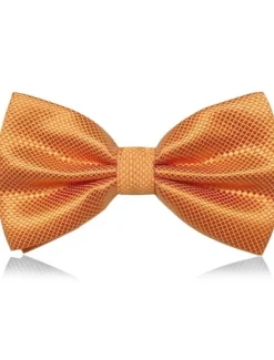 Sale OUKU Men's Classic Bow Ties On Formal Solid Tuxedo Bowtie Wedding Party Work Bow Tie - Plaid 1 PC