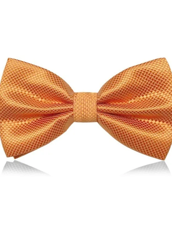 Sale OUKU Men's Classic Bow Ties On Formal Solid Tuxedo Bowtie Wedding Party Work Bow Tie - Plaid 1 PC