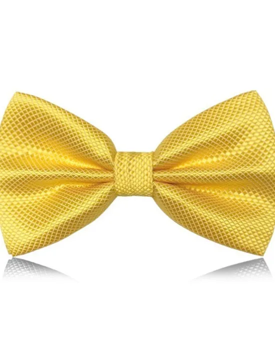 Sale OUKU Men's Classic Bow Ties On Formal Solid Tuxedo Bowtie Wedding Party Work Bow Tie - Plaid 1 PC