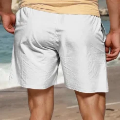 OUKU Men's Coconut Tree Shorts Summer Shorts Beach Shorts Mid Waist Hawaiian Casual Outdoor Holiday Going out Drawstring Elastic Waist Print Designer Clothing Apparel