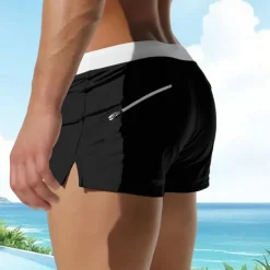 Sale OUKU Men's Coconut Tree Tropical Plants Swim Trunks Swim Shorts Board Shorts Mid Waist 3D Print Hawaiian Surfing Holiday Beach Drawstring with Mesh lining Elastic Waist Designer Clothing Apparel