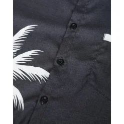 Clearance OUKU Men's Coconut Tree Tropical Plants Shirt Summer Hawaiian Shirt Aloha Shirt Short Sleeves Shirt Turndown Sports Fashion Streetwear Outdoor Street Daily Black White Blue S M L