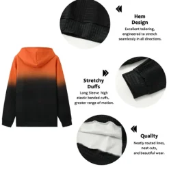 OUKU Men's Color Block Graphic Prints Monster Hoodie Hoodies Waffle Hoodie Daily Classic Long Sleeve Hooded Halloween Holiday Going out Yellow Red Print Spring & Fall Designer