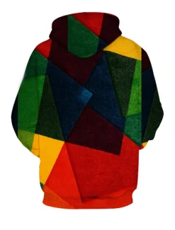New OUKU Men's Color Block Graphic Prints Hoodie Hoodies Sweatshirt Designer Casual Long Sleeve Hooded Daily Sports Yellow Red Print Spring & Fall Designer
