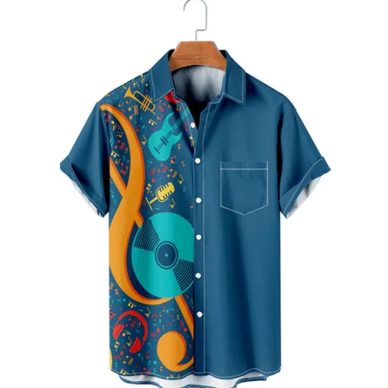 Online OUKU Men's Color Block Palm Tree Tropical Plants Shirt Summer Shirt Summer Hawaiian Shirt Short Sleeve Shirt Turndown Fashion Streetwear Hawaiian Outdoor Street Casual Black Yellow Blue S M L