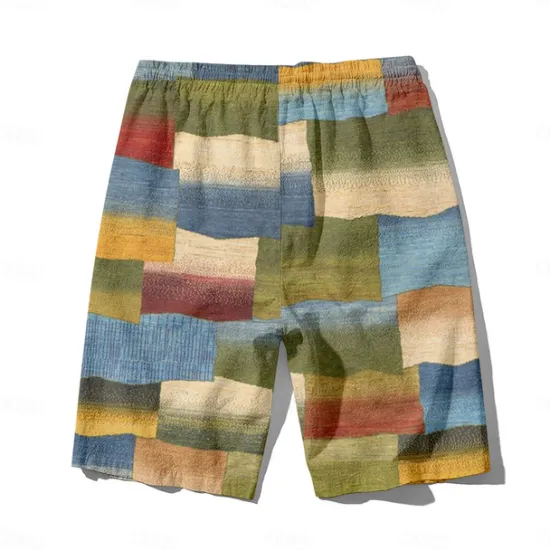 Discount OUKU Men's Colorful Swim Trunks Swim Shorts Board Shorts Mid Waist Hawaiian Casual Holiday Beach Drawstring with Mesh lining Elastic Waist Designer Clothing Apparel