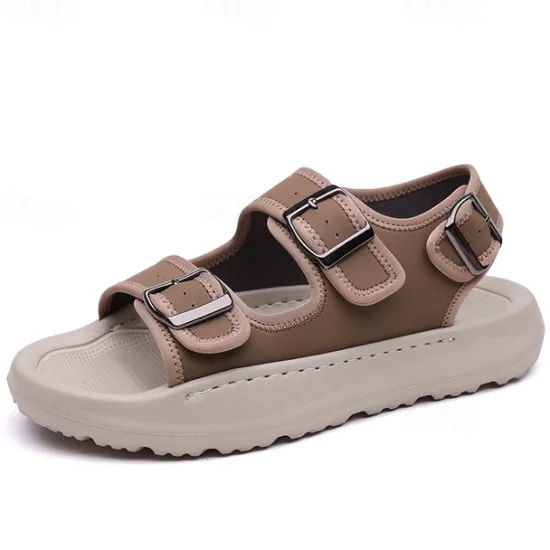 OUKU Men's Comfortable Casual Sandals with Double Buckle Design – Stylish Adjustable Outdoor Footwear for Summer and Vacation